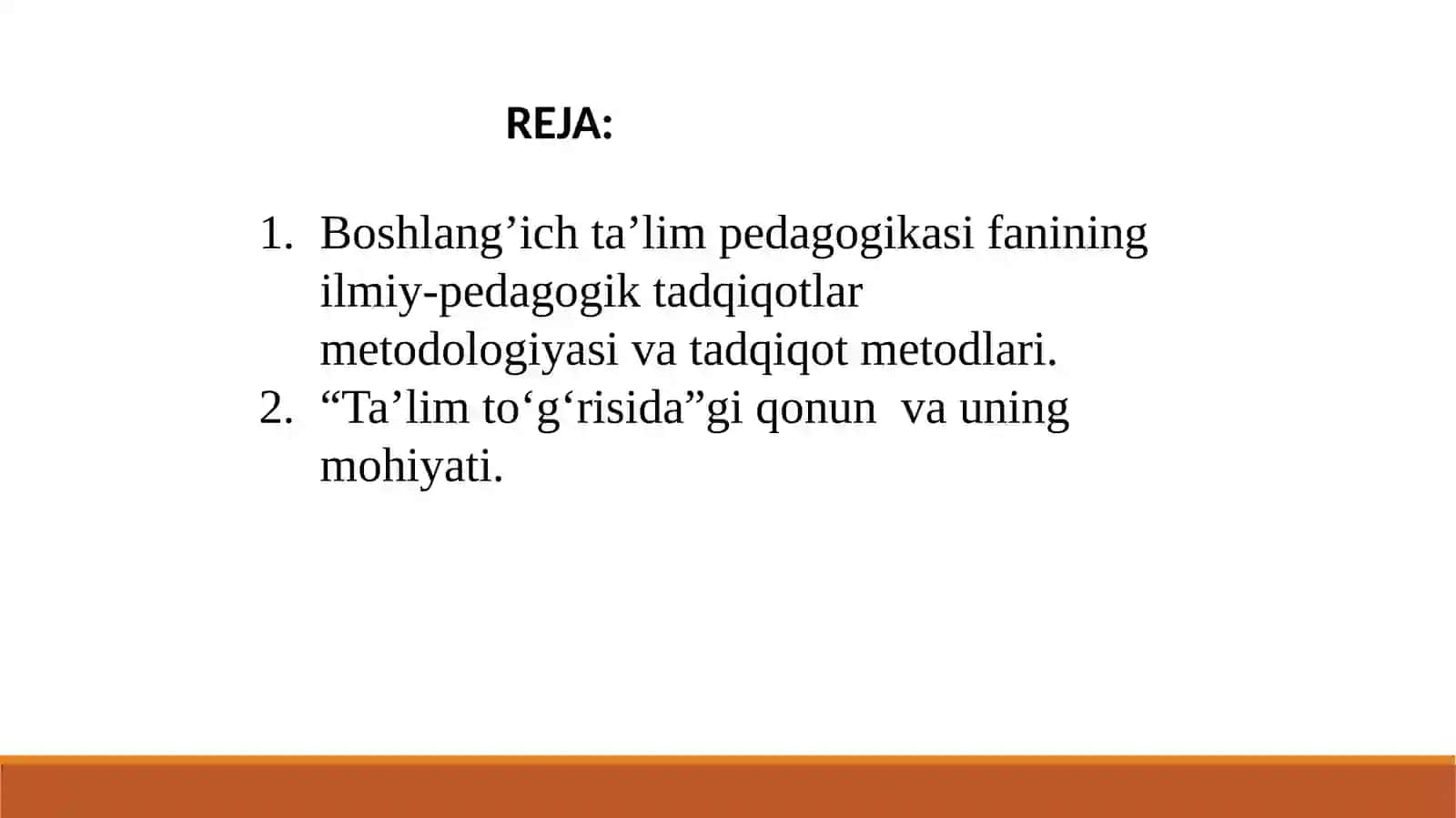 Boshlang‘ich ta’lim pedagogikasi fanining tadqiqot metodlari 2