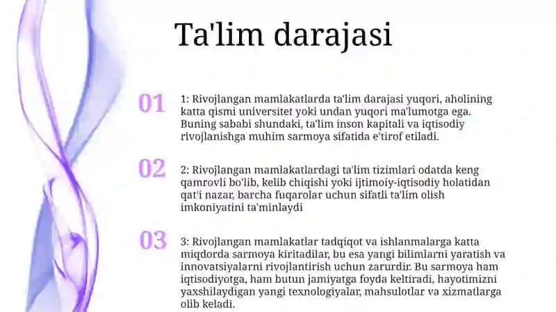 Iqtisodiy Rivojlangan Xorijiy Davlatlarda TaʼLim Tizimi 2