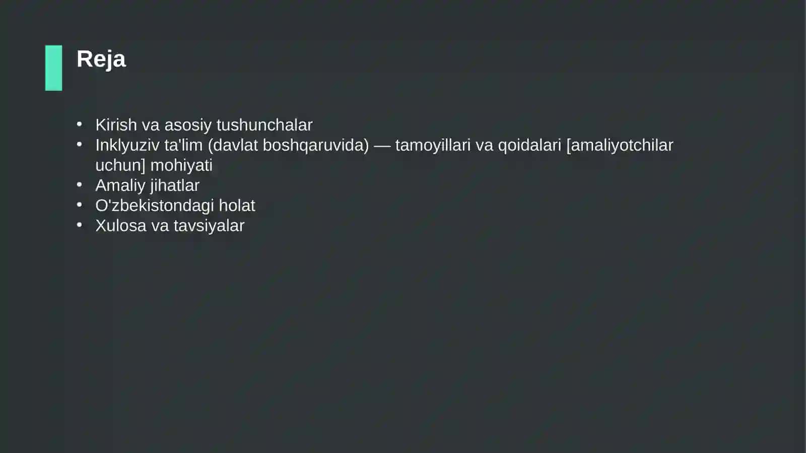 Inklyuziv ta'lim (davlat boshqaruvida) — tamoyillari va qoidalari [amaliyotchilar uchun] 2