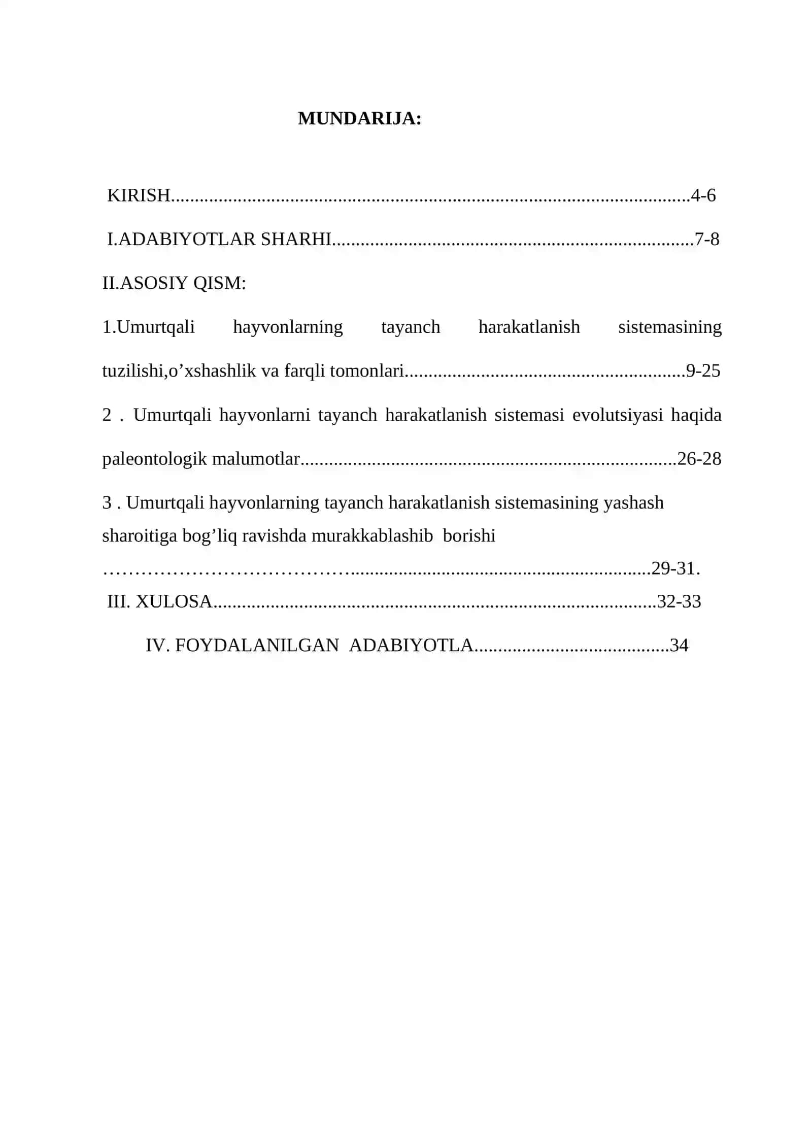 Zoologiya fanidan kurs ishi 2