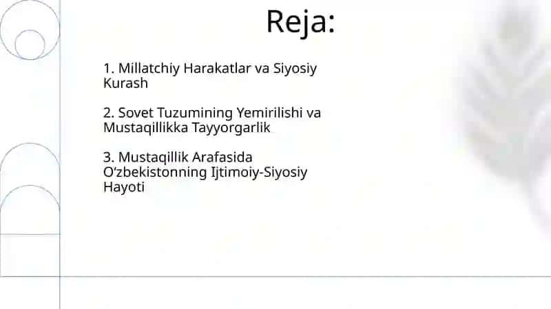 O'zbekiston mustaqillikka erishish arafasida ijtimoiy siyosiy jarayonlar 2