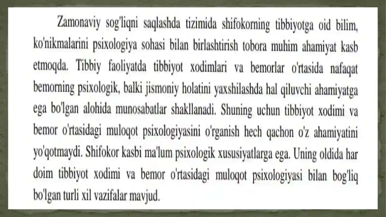 Muloqot: Shifokor va bemor muloqoti 2
