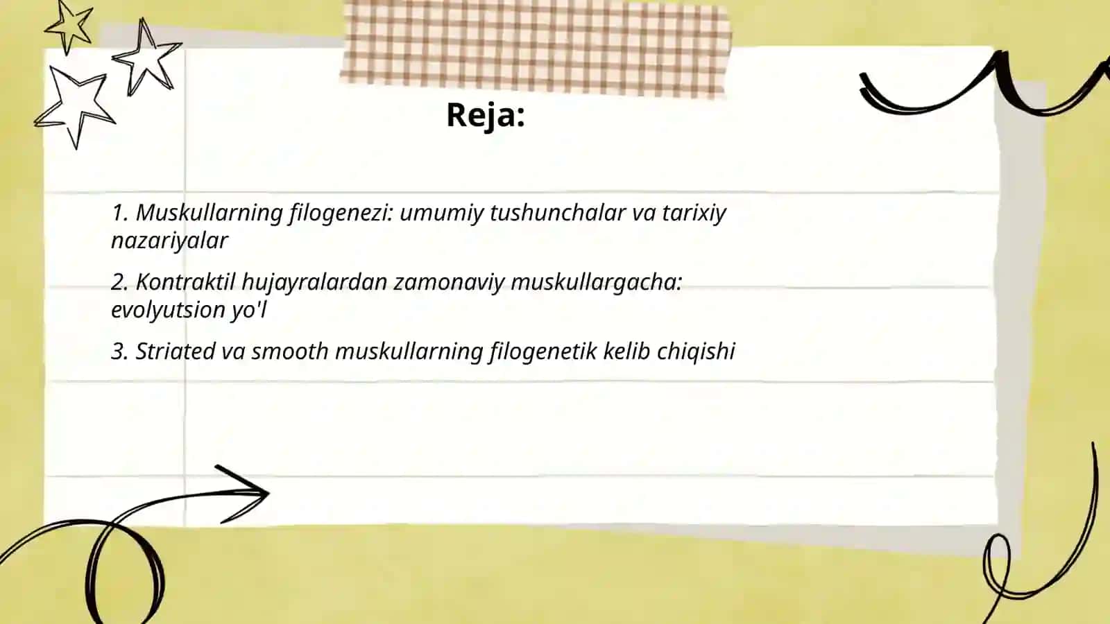 Muskullarning filogenezi tuzilishi va guruhlari 2