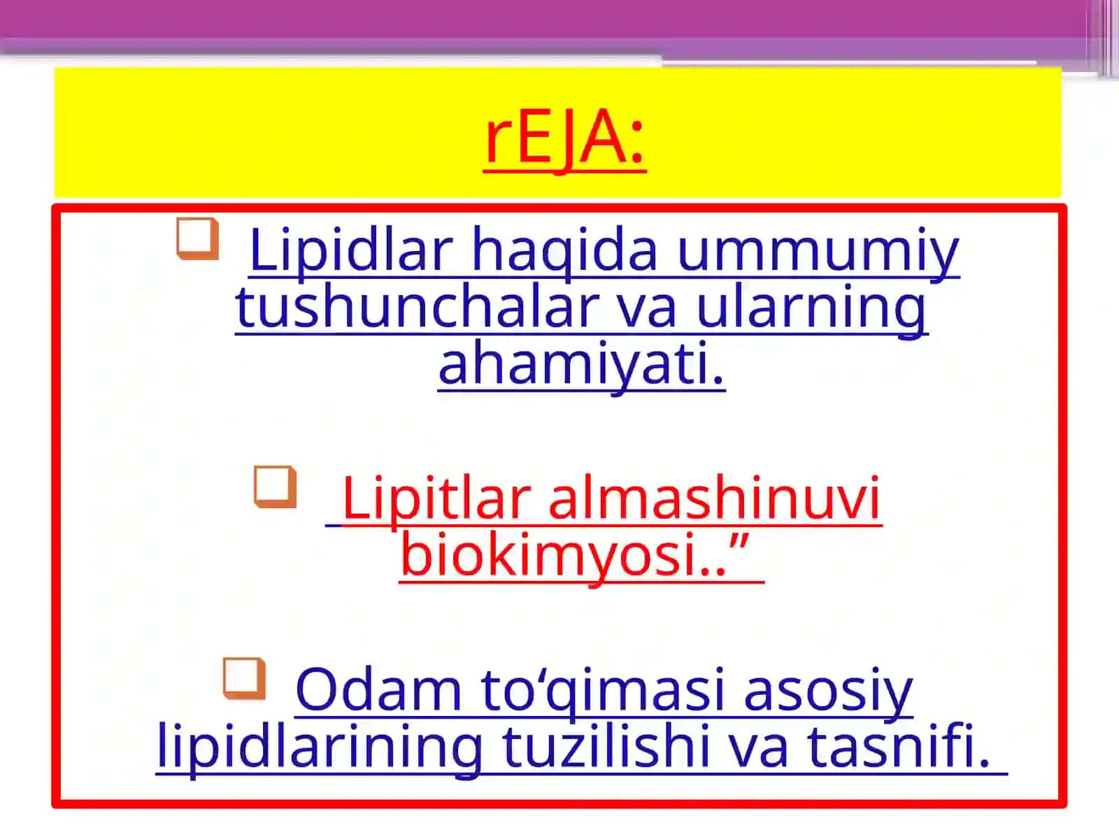 Lipitlar almashtiruvi biokimyosi 2