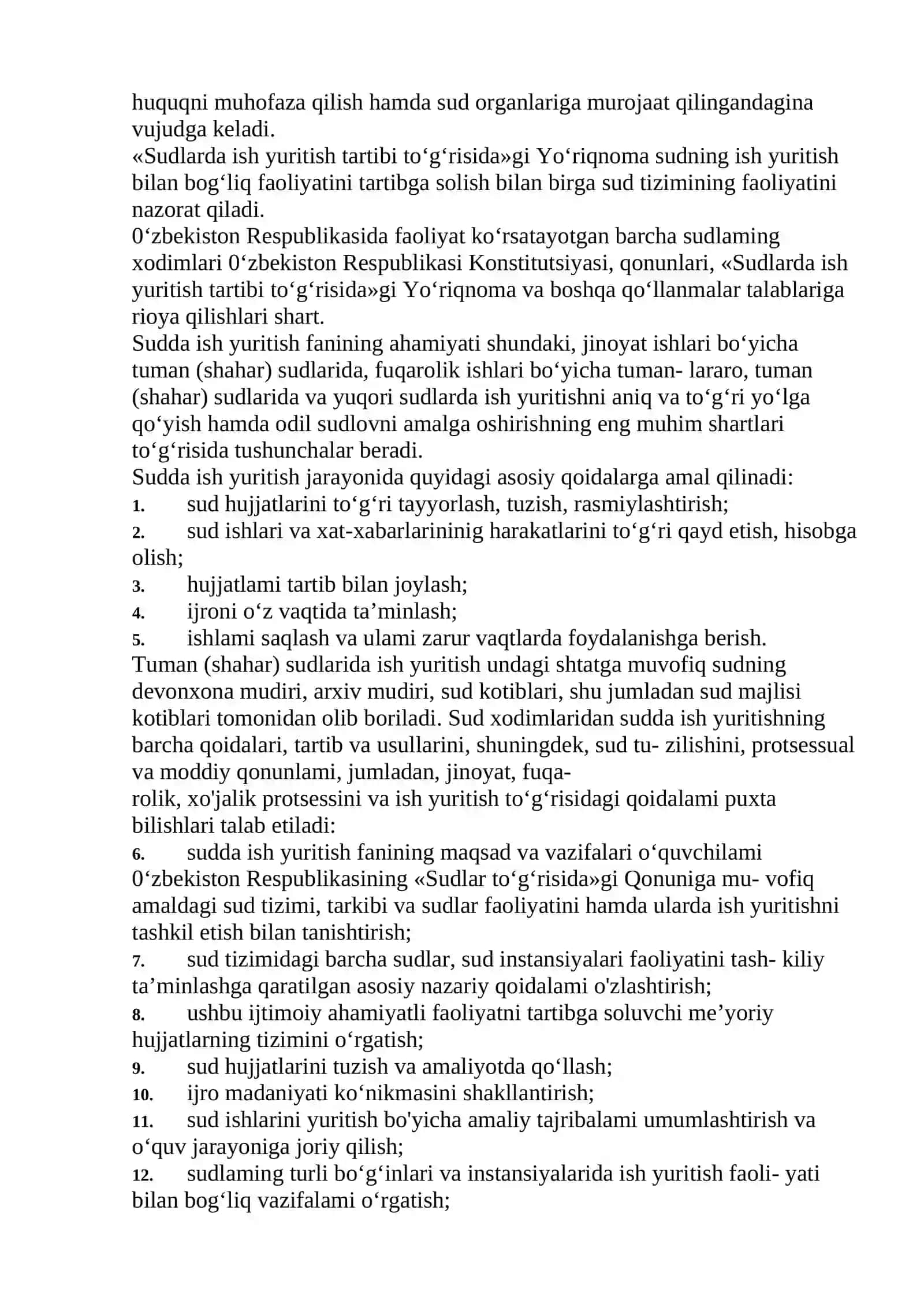Sudda ish yuritish amaliyoti tushunchasi va ahamiyati 2