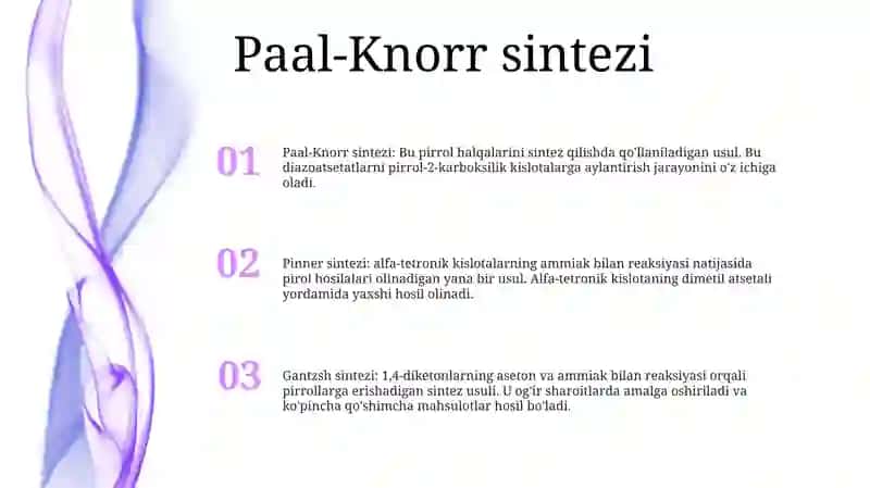 Pirrolning Olinish Usullari 2
