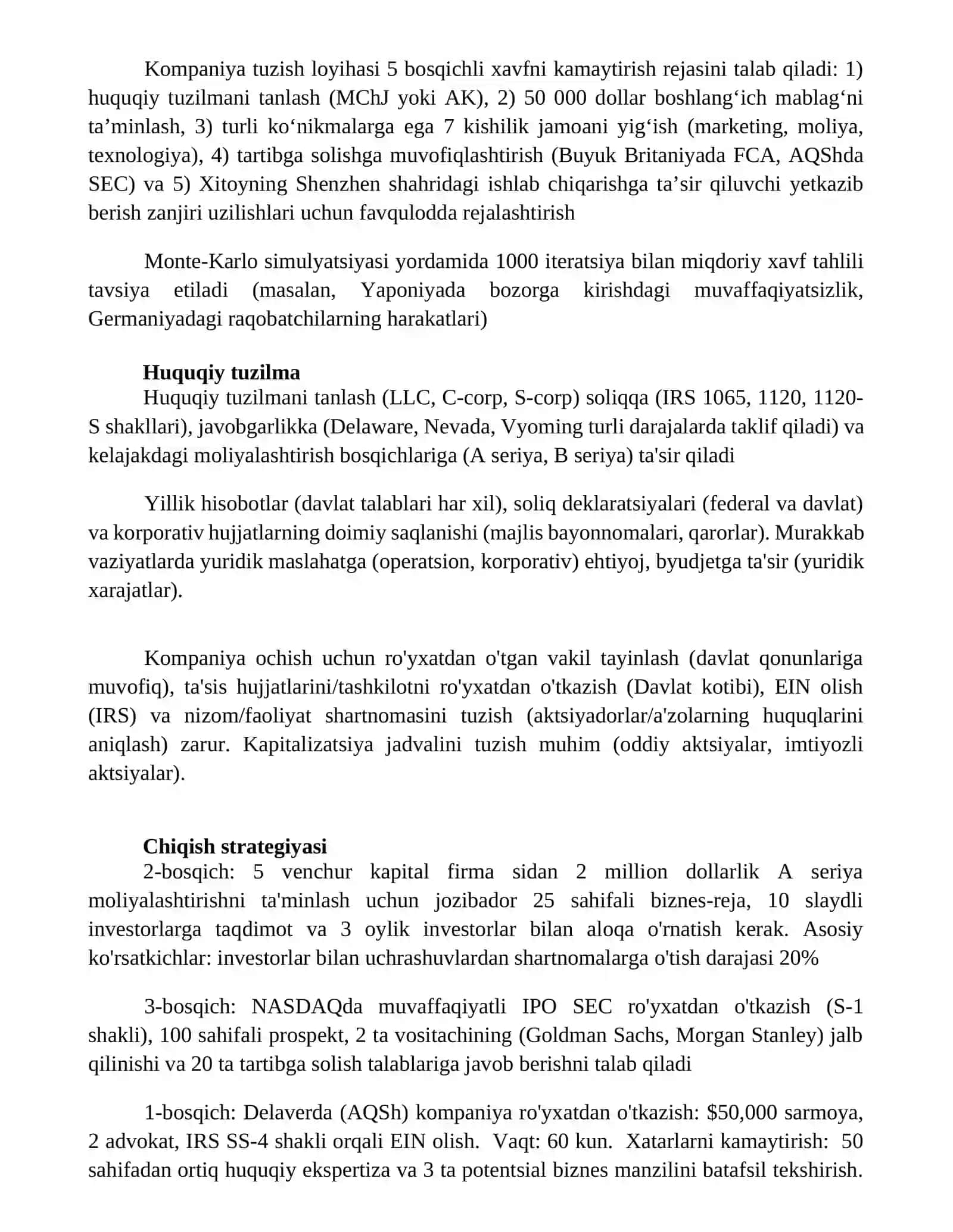 Kompaniya tuzish mustaqil ish 2