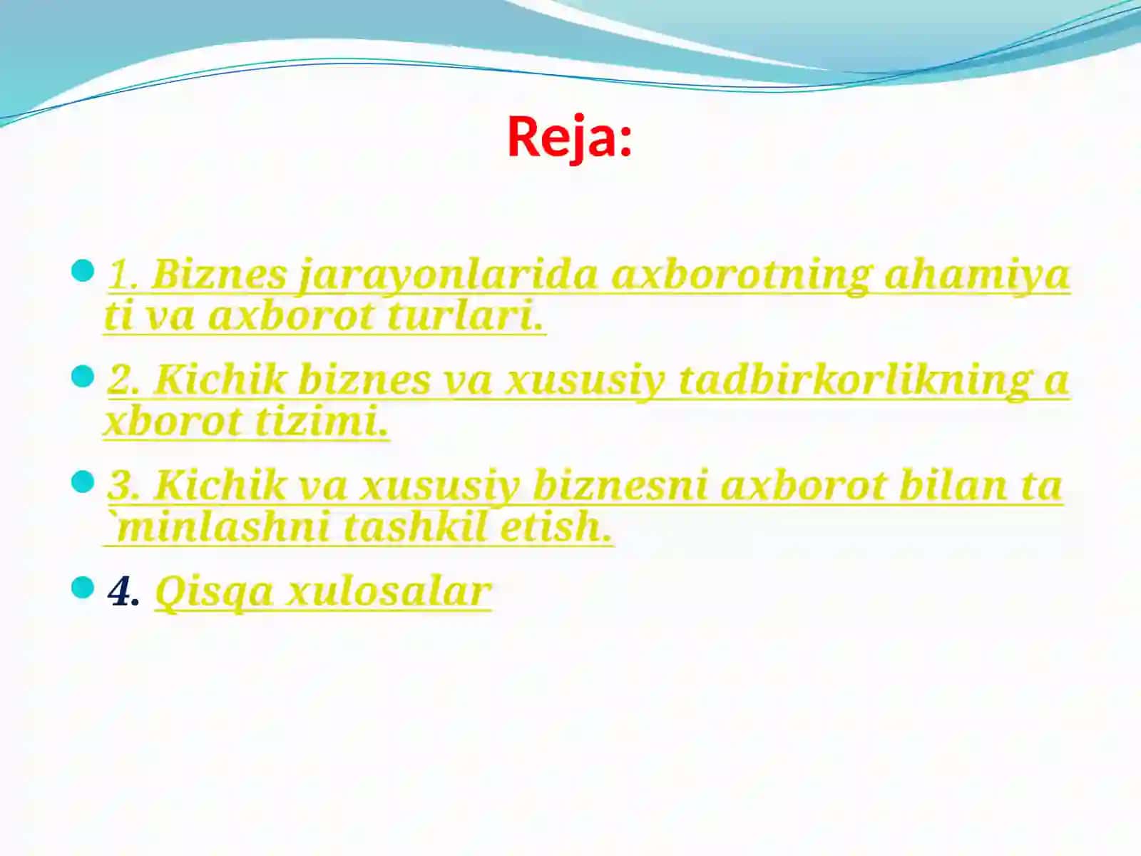 Biznes boshqaruvining axborot taminoti 2