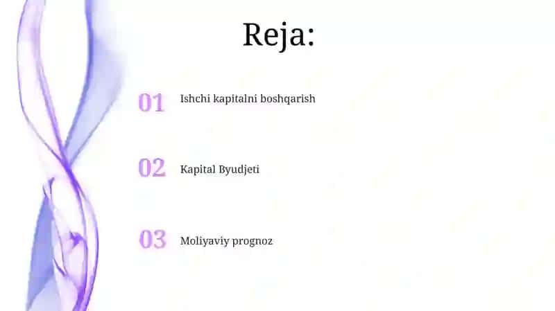 Boshqaruv moliyasi faniga kirish 2