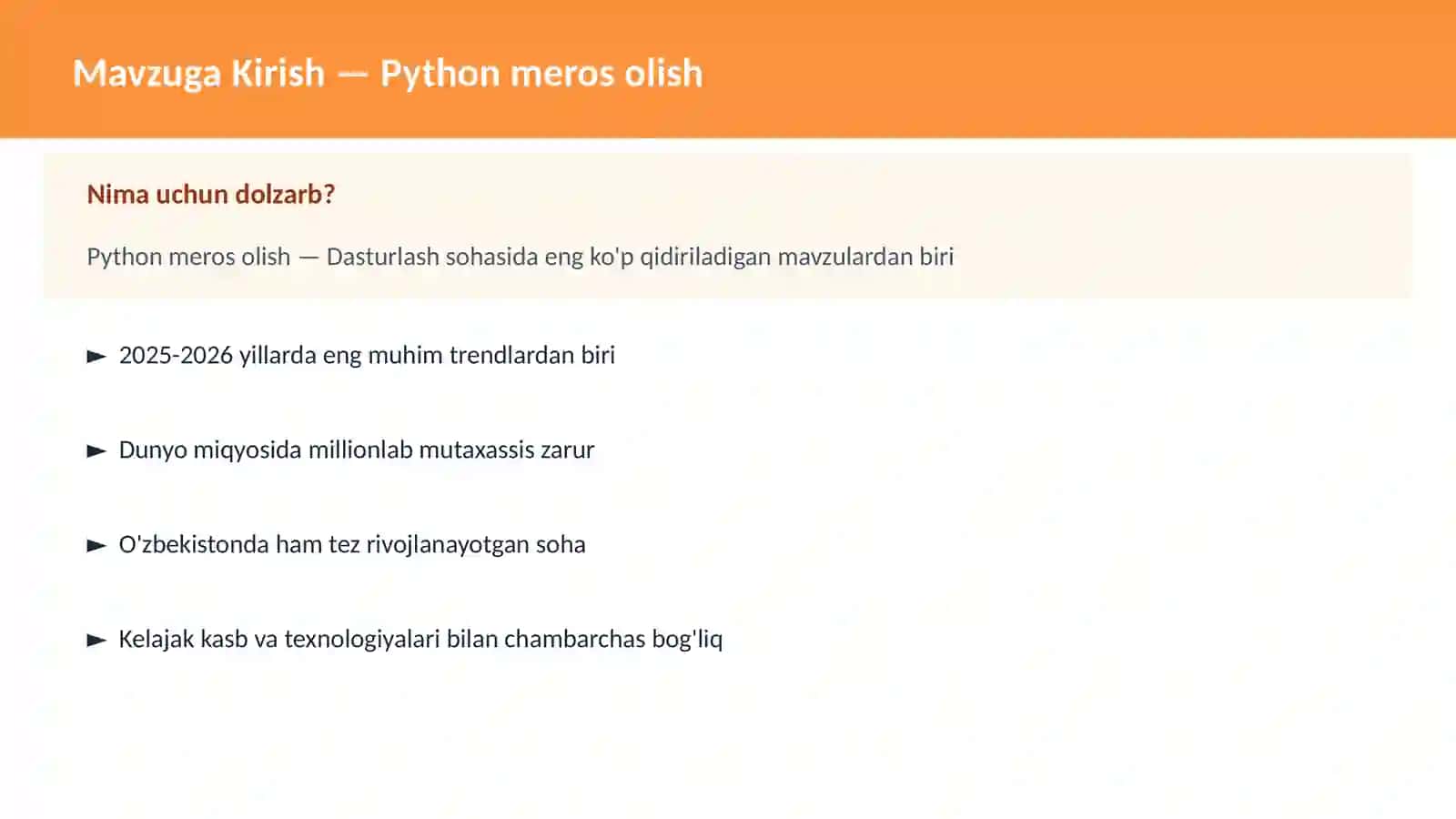 Python meros olish 2
