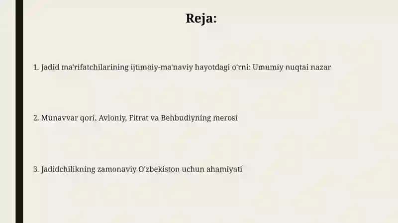 Jadid ma'rifatchilarining ijtimoiy-ma'naviy hayotdagi o'rni 2