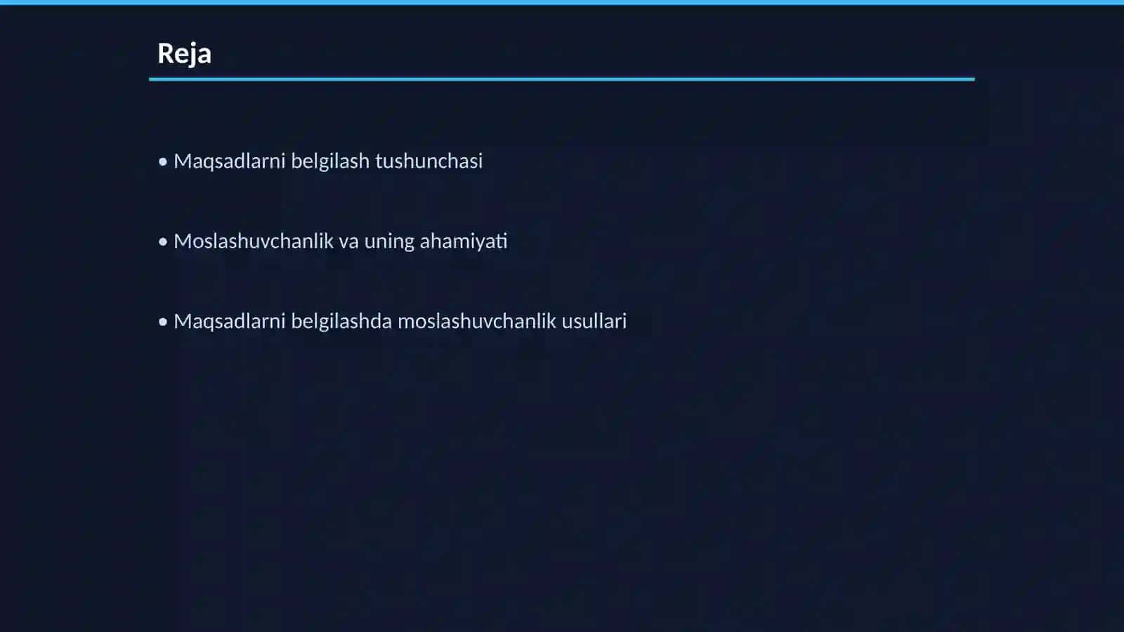 Maqsadlarni belgilashda moslashuvchanlik 2