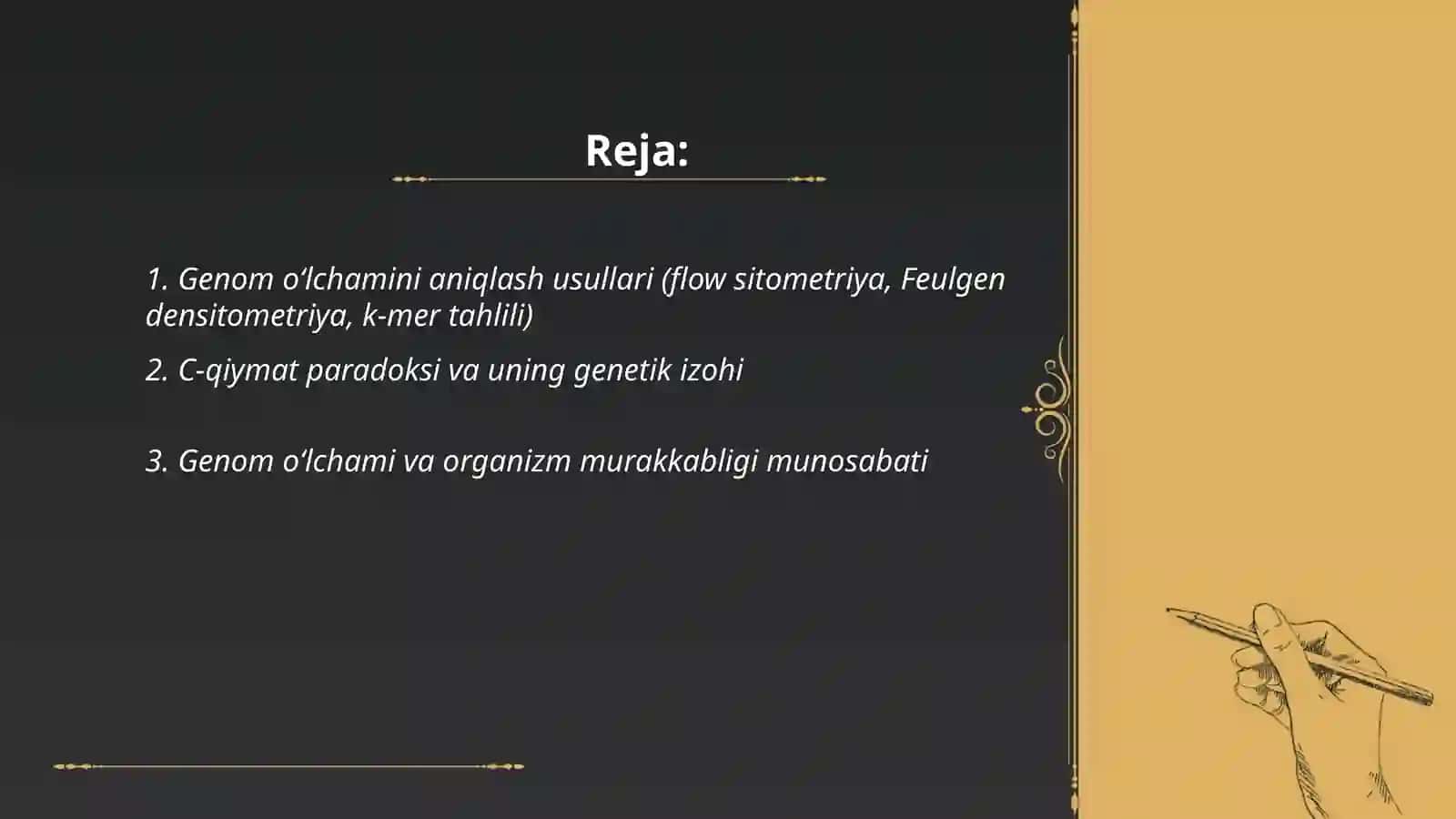 Organizmlar genomlar oʻlchamlari 2