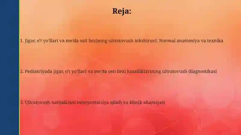 Bolalarda jigar ot yoli jigar oshqozon osti bezi UTT intrepetaciyasi 2