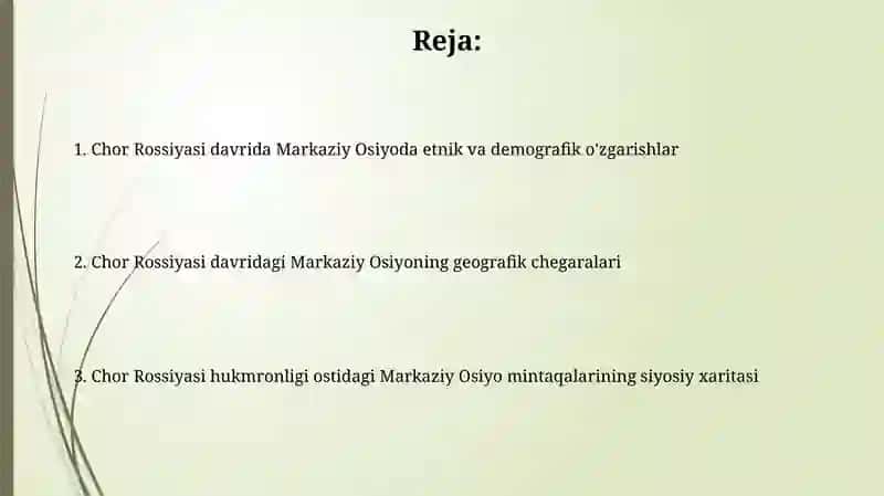 Chor Rassiyasi davrida Markaziy Osiyoning tarixiy geografiyasi 2