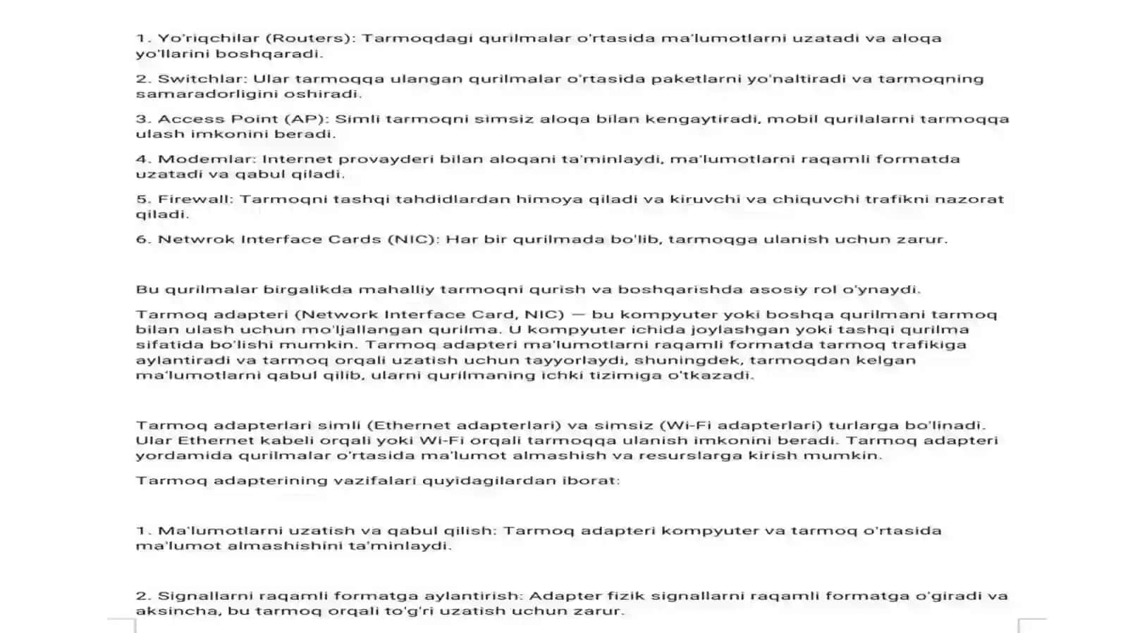 Komputer tarmoqlari 2