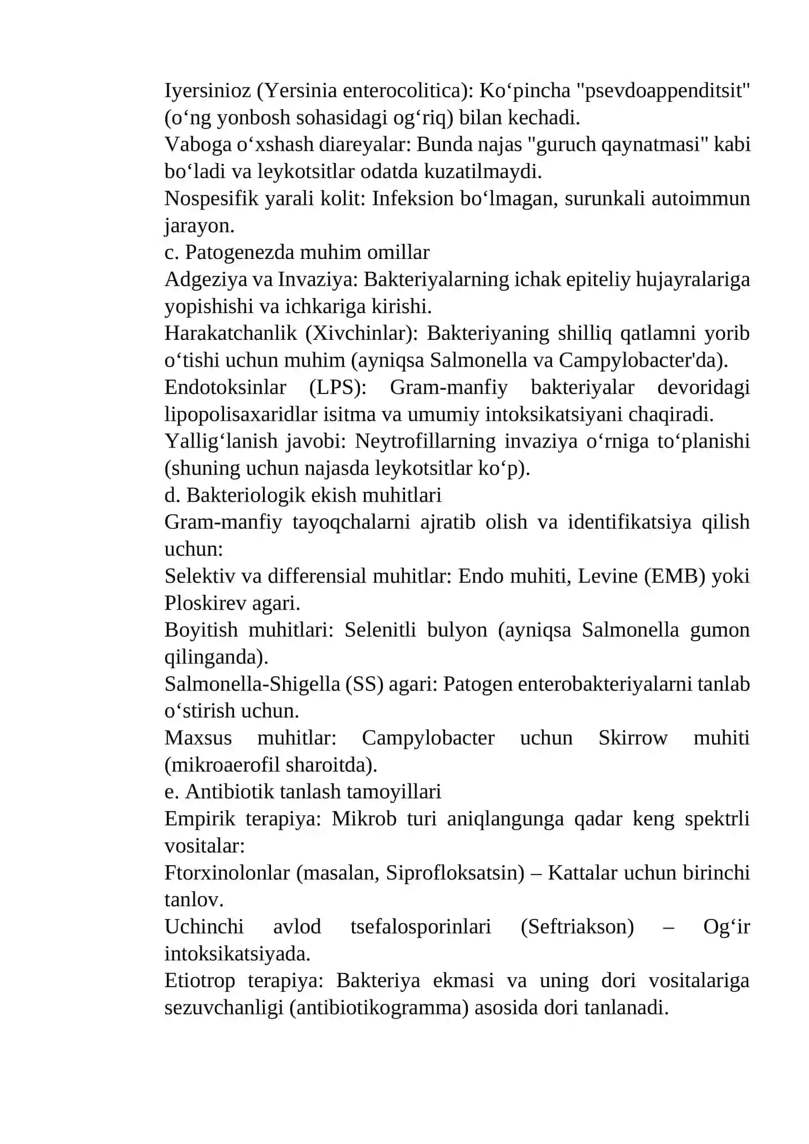 MIKROBIOLOGIYA FANIDAN VAZIYATLI MASALALARIGA VA LABARATORIYA SAVOLLARIGA JAVOBLAR MALUMOTLAR GOOGLE ASOSIDA QISQACHA 2