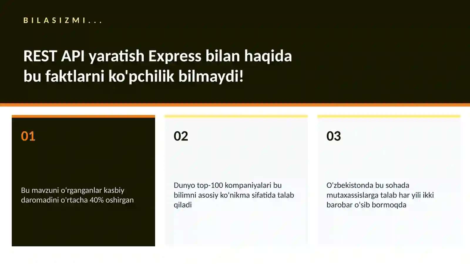 REST API yaratish Express bilan 2