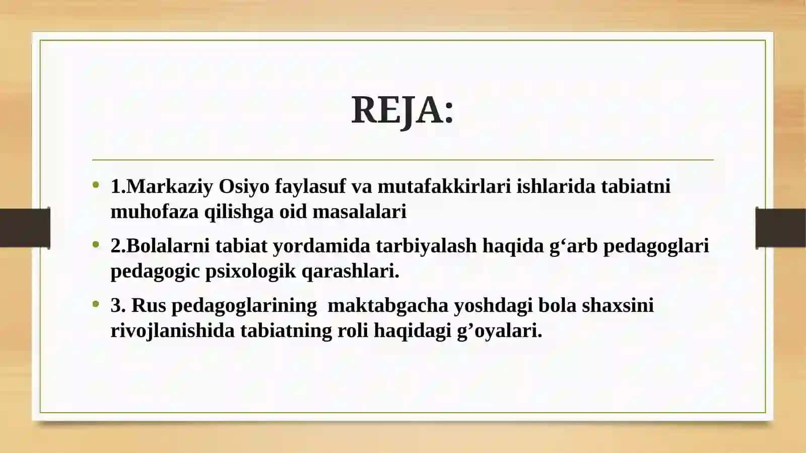 TABIAT BILAN TANISHTIRISHDA MUTAFAKKIRLAR MEROSIDAN FOYDALANISH 2