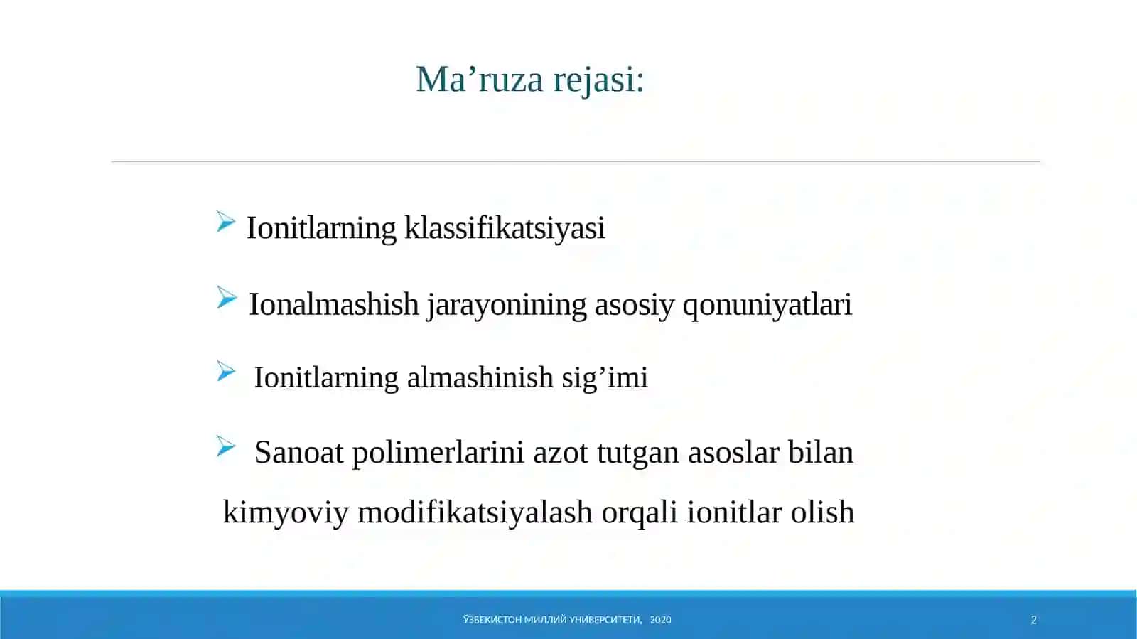 Kimyoviy faol polimerlar 2