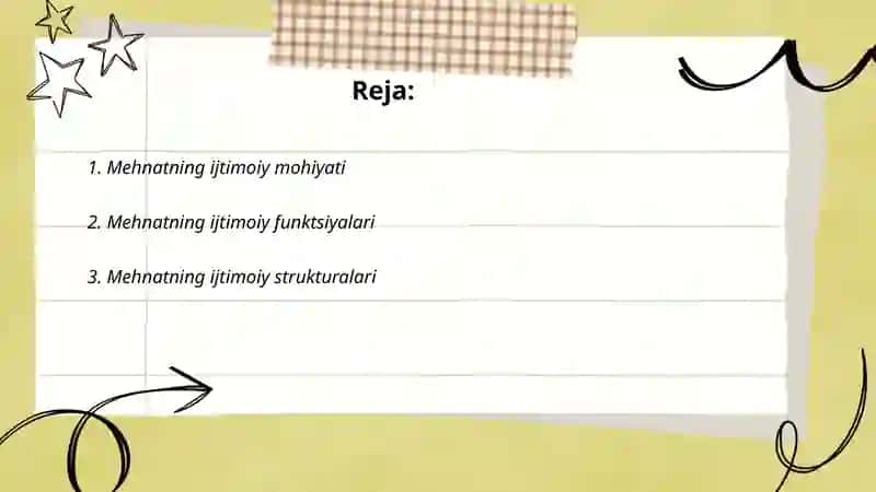Mehnatning ijtimoiy va uning asosiy xarakteristikasi 2