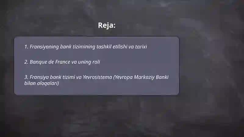 Fransiya bank tizimi 2