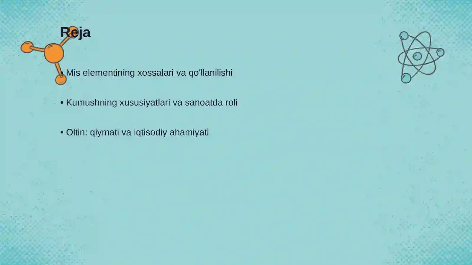 Mis elementining xossalari va qo'llanilishi 2