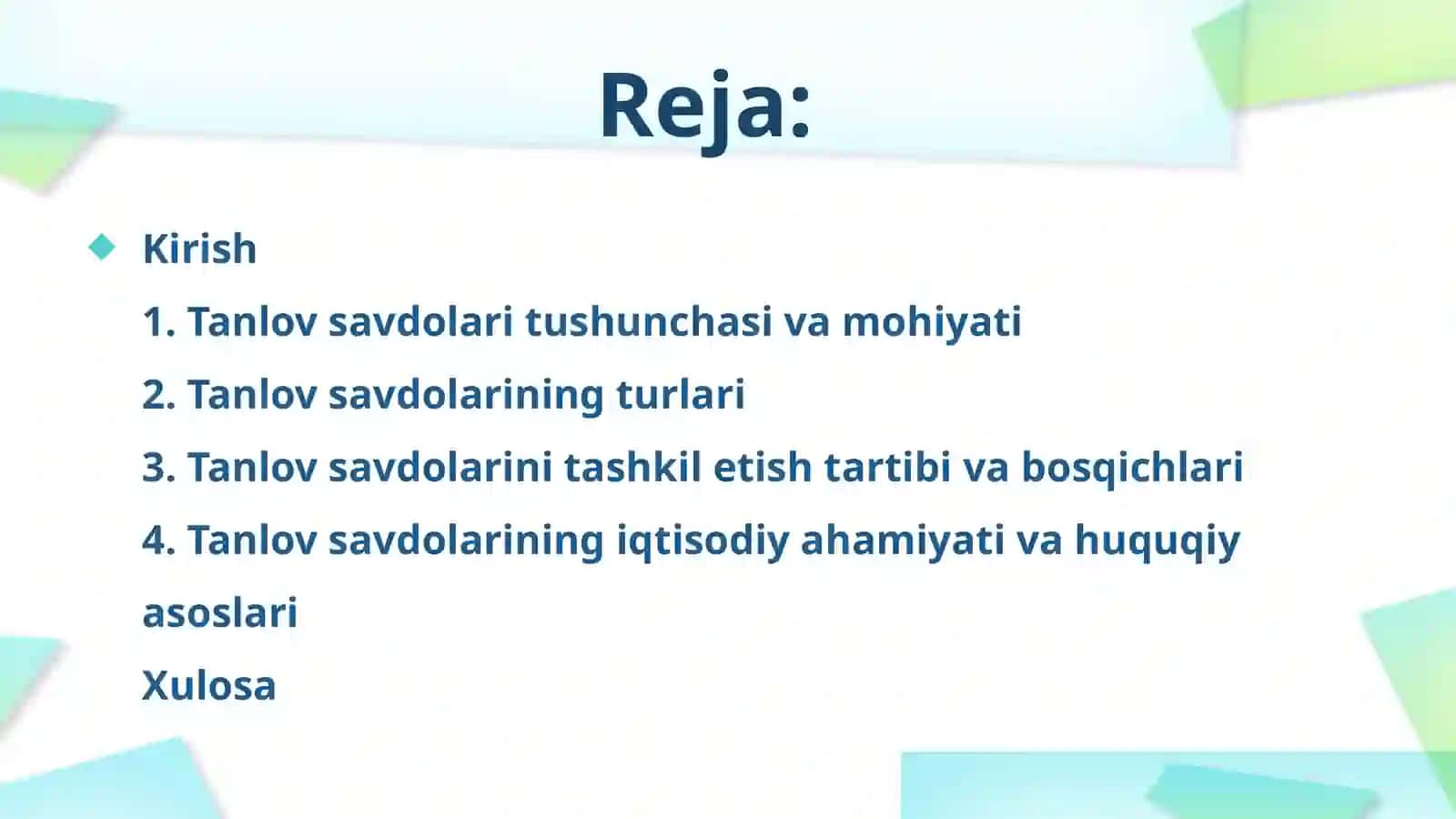 Tanlov savdolari 2