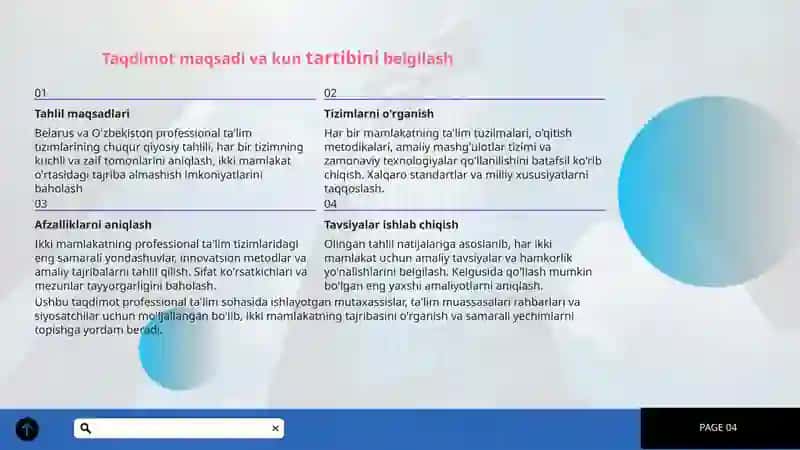Belarus ta'lim tizimi va O'zbekiston professional ta'limining qiyosiy tahlili 2