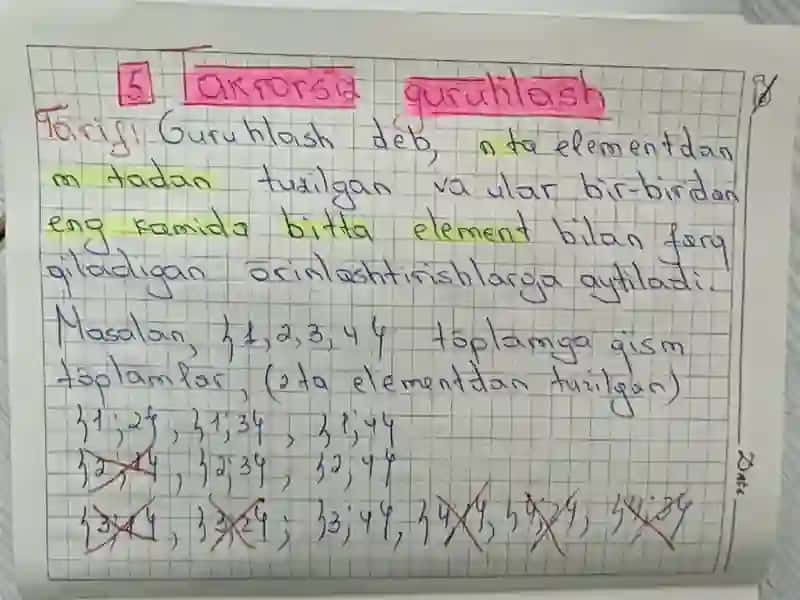 KOMBINATORIKA ELEMENTLARI 2