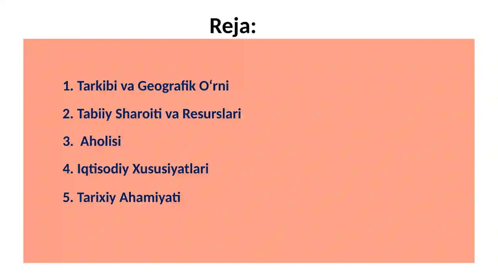 Janubiy iqtisodiy rayonning umumiy geografik tavsiyasi 2