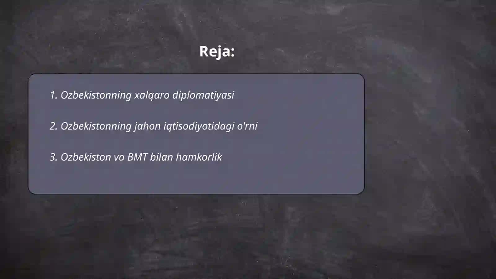 O‘zbekistonning xalqaro diplomatiyasi 2