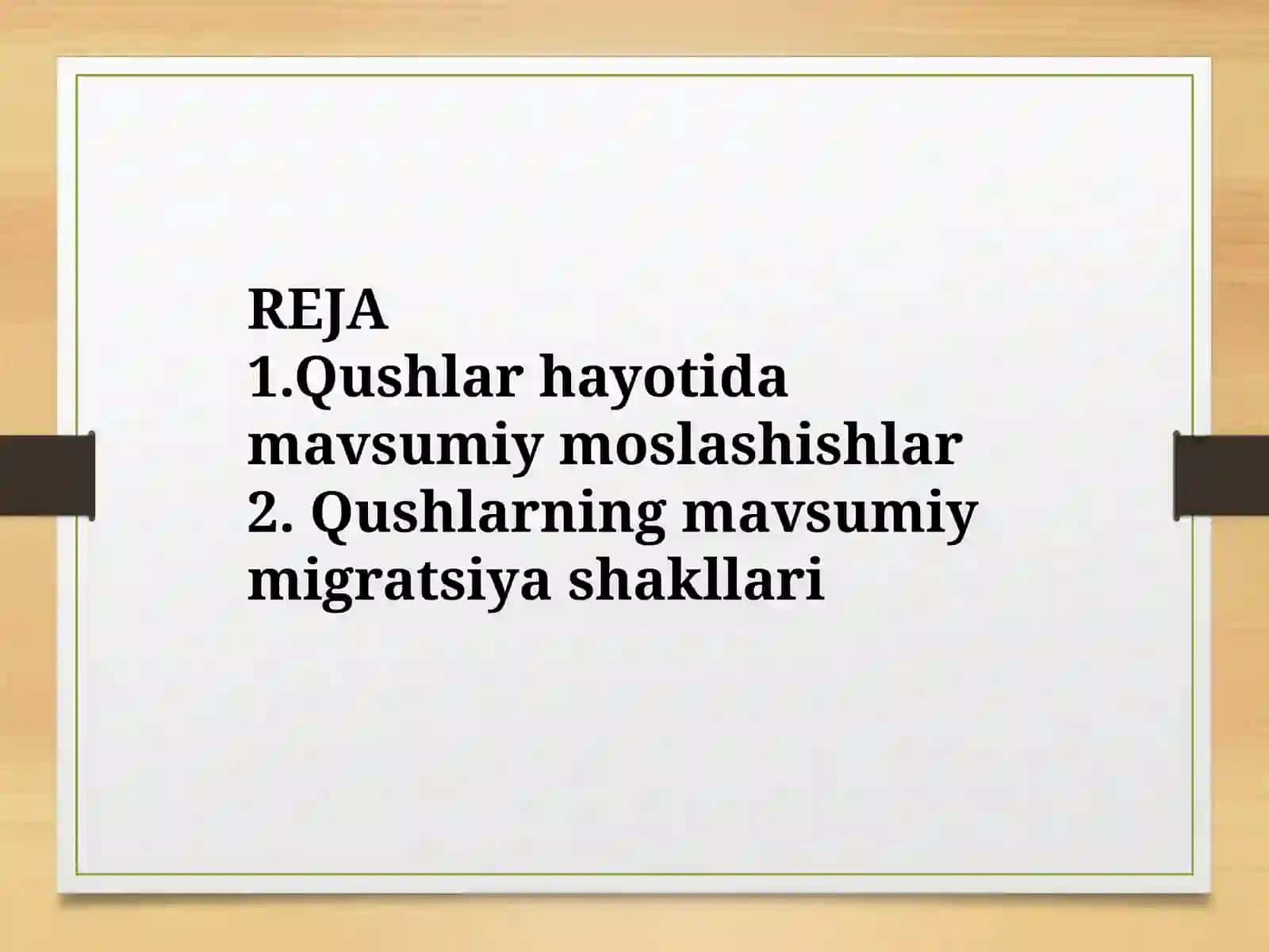 Qushlar hayotida mavsumiylik, uning sabablari va ahamiyati 2