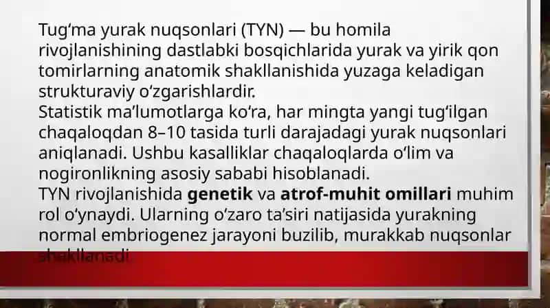 YUTN RIVOJLANISHIDA GENETIK VA ATROF MUHIT FAKTORLARI 2