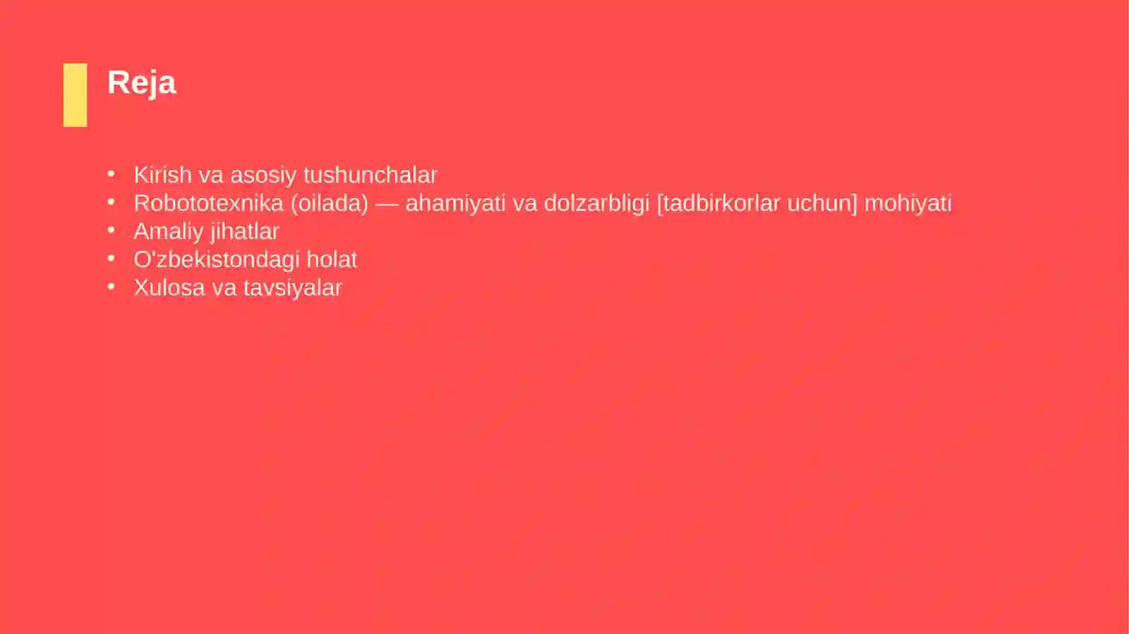 Robototexnika (oilada) — ahamiyati va dolzarbligi [tadbirkorlar uchun] 2