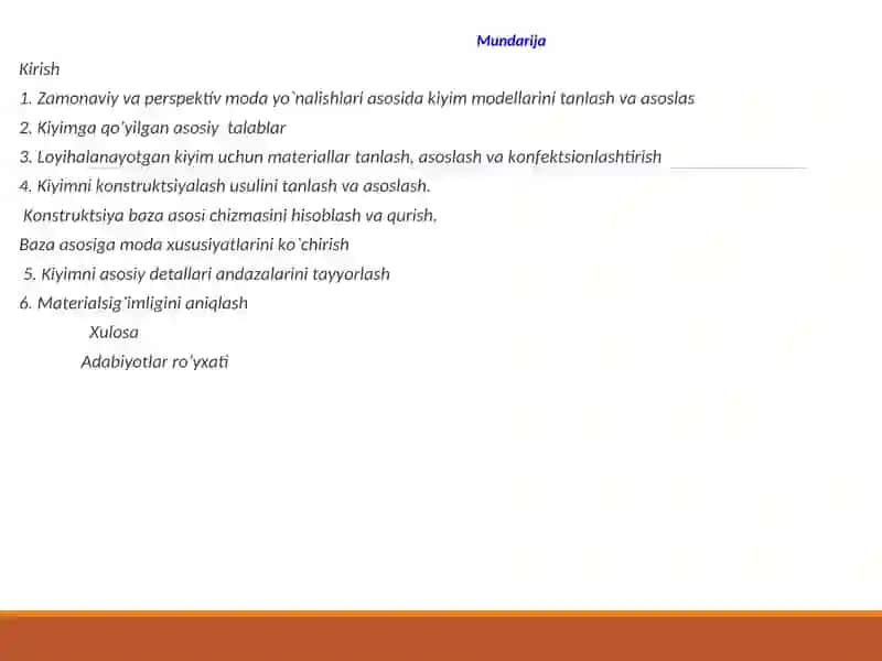 ADRASMATOSIDANYOSHAYO“Adras matosidan  yosh  ayollar bashang zamonaviy kiyimini  yangi modelini loyihalash”LLARBASHANG ZAMONAVIY KIYIMINIYANGI MODELINI LOYIHALASH 2