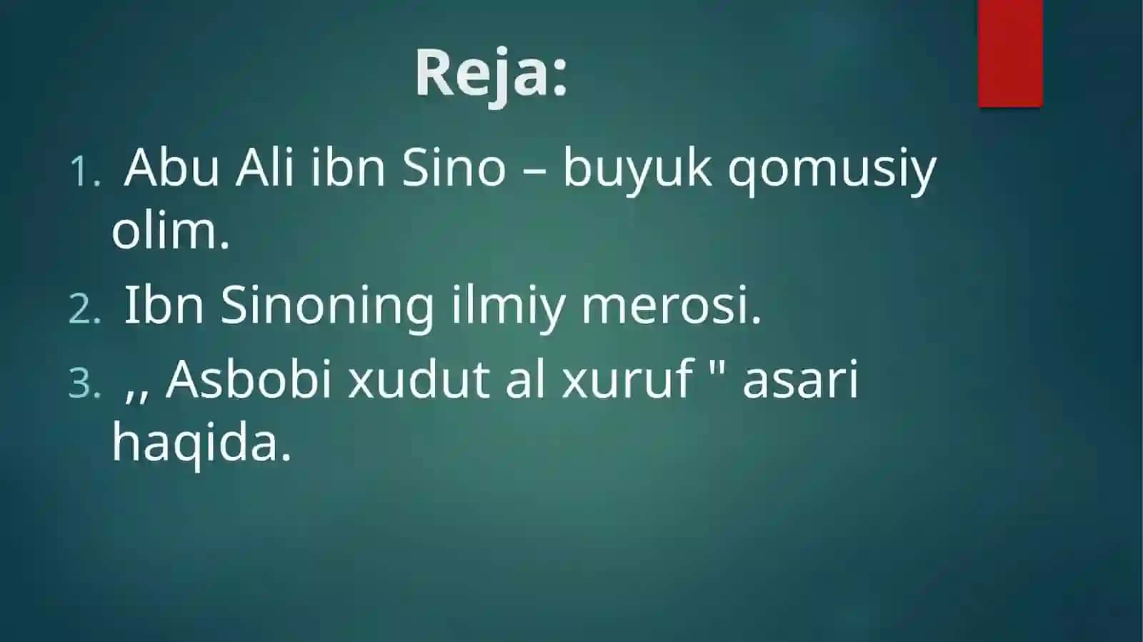 Ibn Sinoning tilshunoslikka oid asarlari tahlili 2