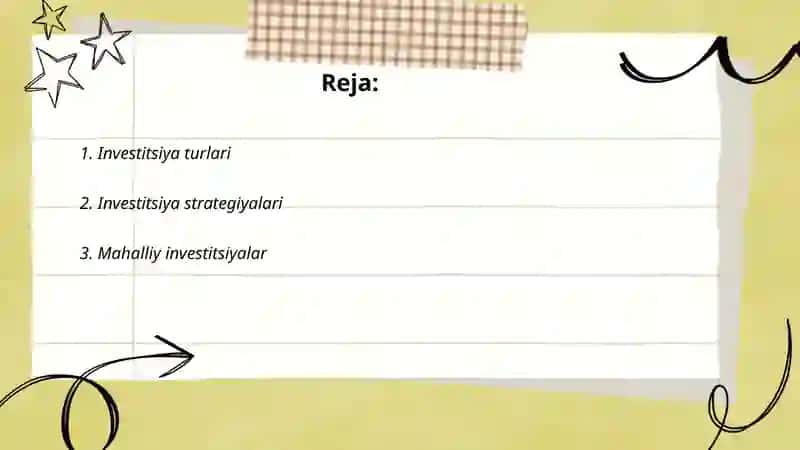 Investitsiya turlari 2