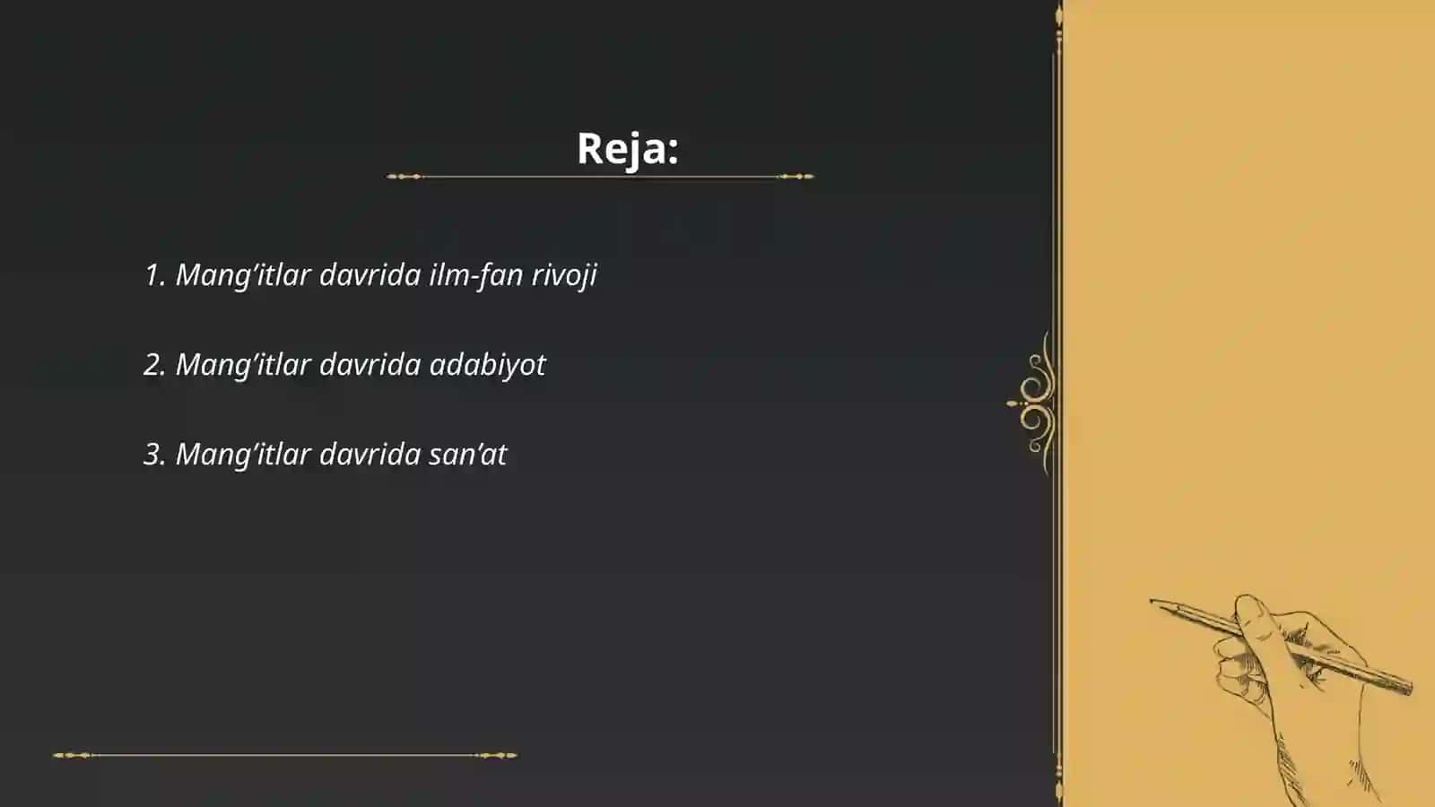 Mang’itlar davrida ilm-fan va madaniyat 2