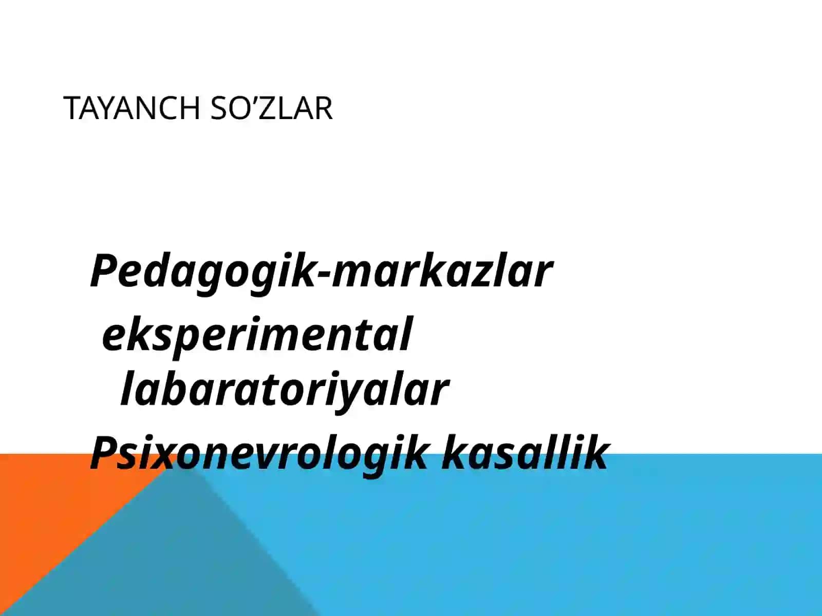 XVII-XIXасрларда тарбия, мактаб, педагогик фикрлар ривожи..XX-asrda psixologiyaning rivojlanishi 2