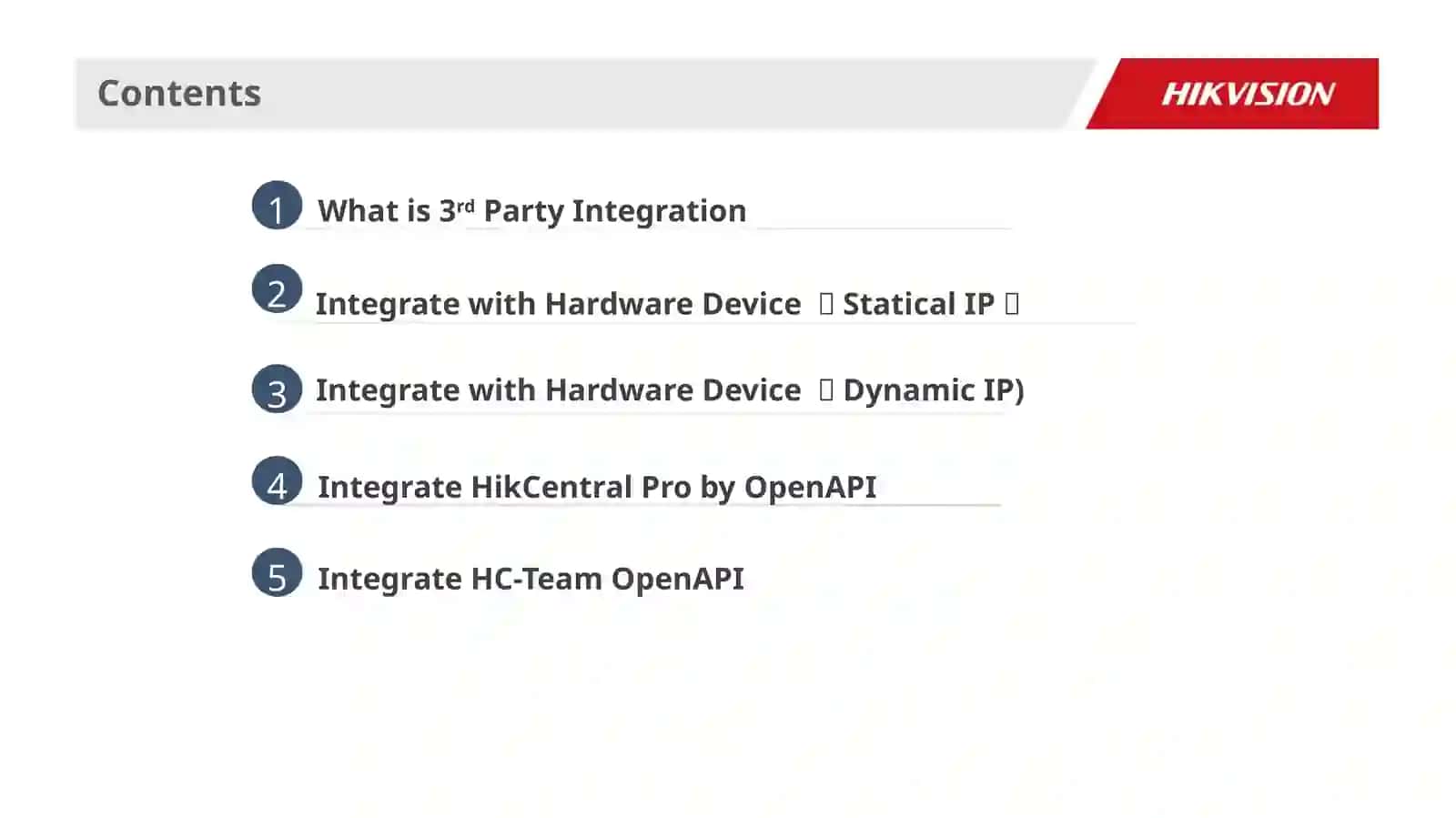 3rdParty Integration Overview 2