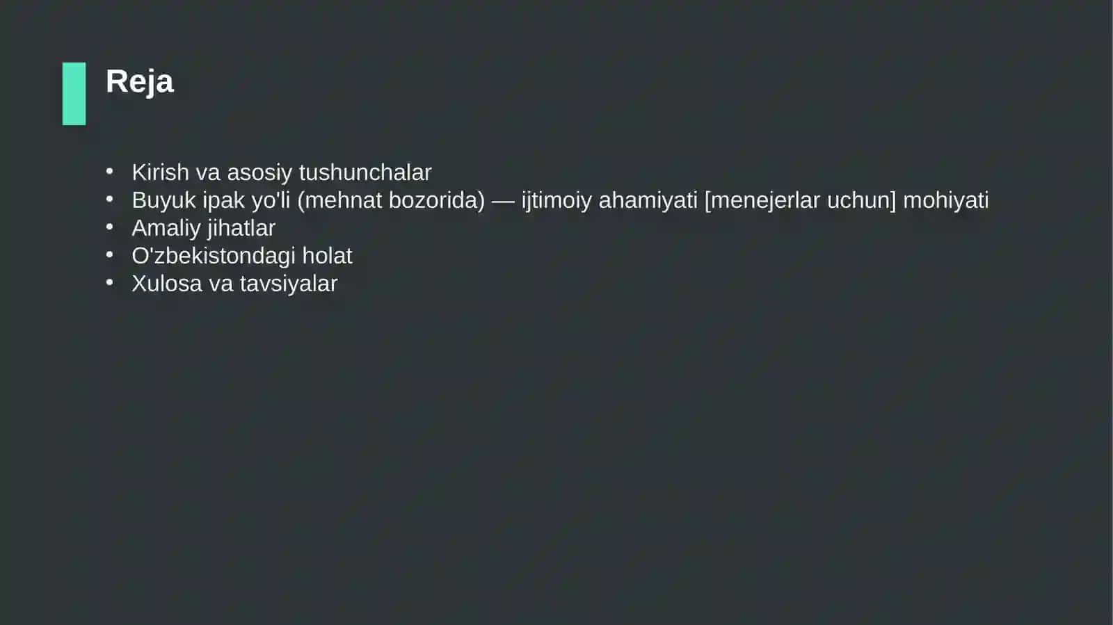 Buyuk ipak yo'li (mehnat bozorida) — ijtimoiy ahamiyati [menejerlar uchun] 2