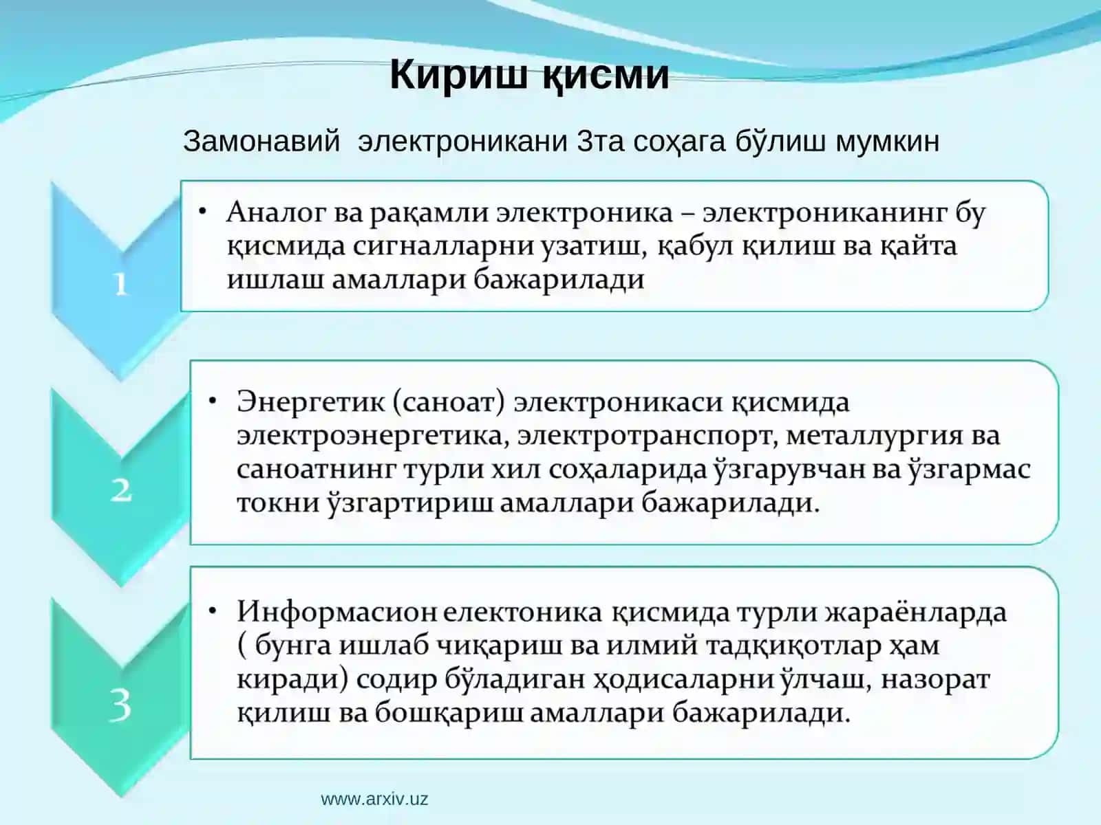 Замонавий  электроника 2