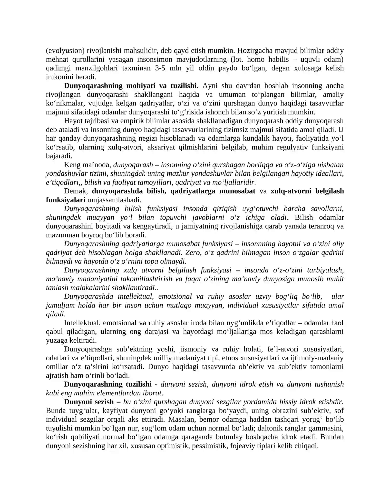 FALSAFA FANINING PREDMETI, MAZMUNI VA JAMIYATDAGI ROLI 2