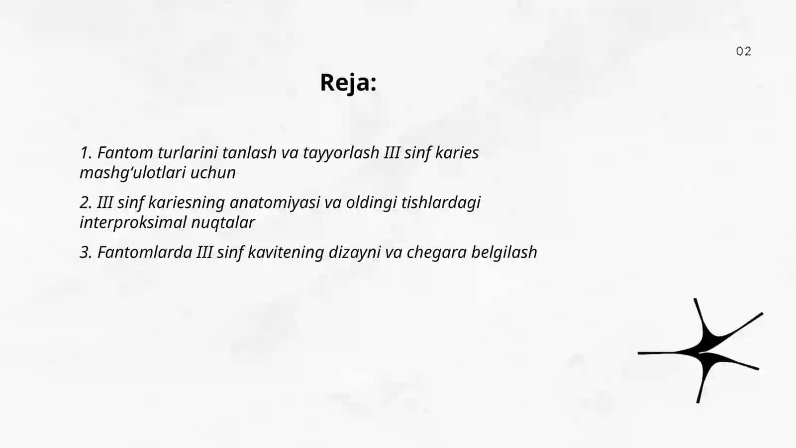 Fantomlarda III sinf karies kovaklarini charxlash va plombalash 2