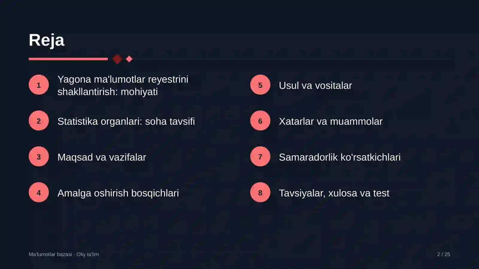 statistika organlarida yagona ma'lumotlar reyestrini shakllantirish 2437 2