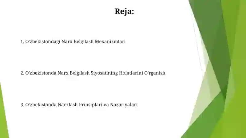 O'ZBEKISTONDA NARX VA NARXNI BELGILASH SIYOSATI (iqtisodiyot nazariyasi 2) 2