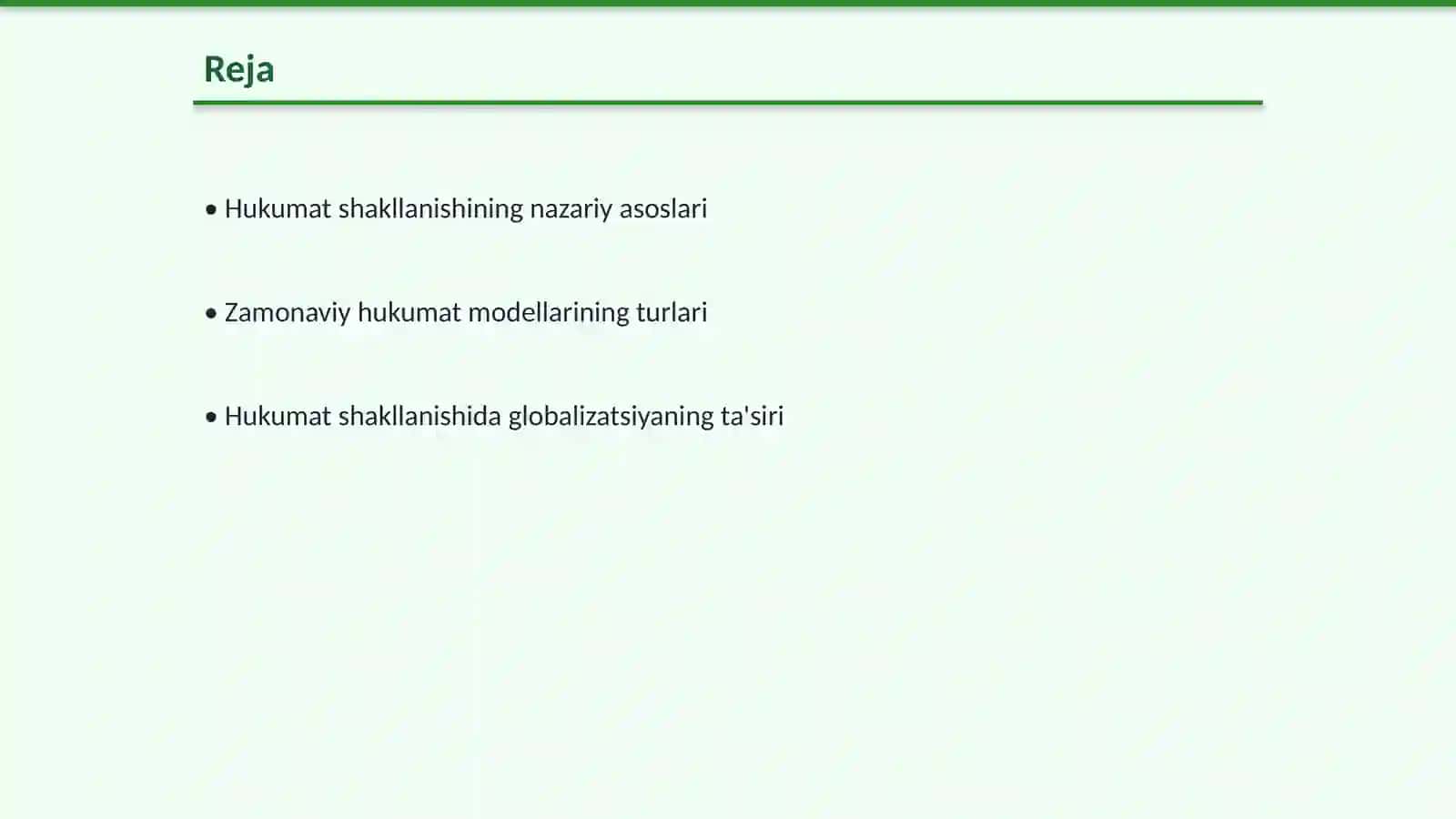 Hukumat shakllanishining zamonaviy modellari 2