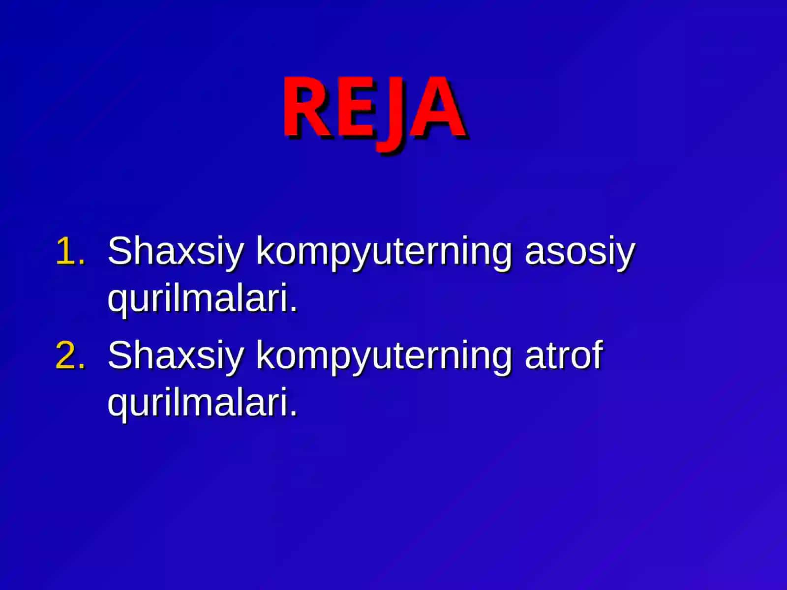 Kompyutеrning asosiy qurilmalari 2
