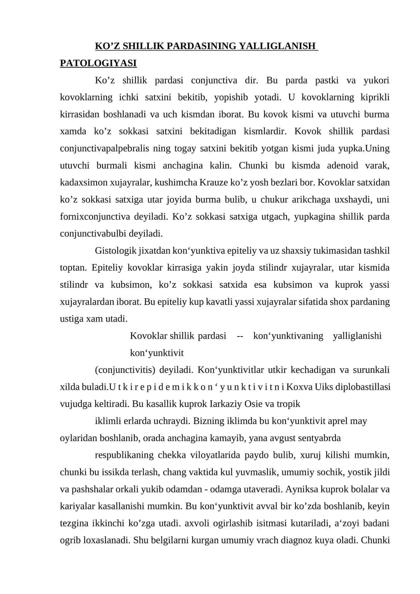 Konyunktiva kasalliklari klinikasi 2